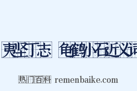 夷坚丁志·龟鹤小石近义词是什么意思的图片